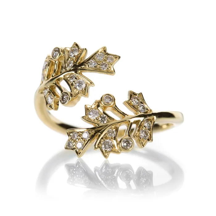 Rings Sethi Couture Diamond Split Leaf Ring