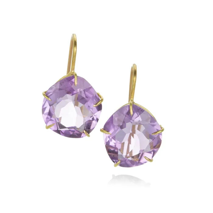 Rosanne Pugliese Violet Amethyst Petal Drop Earrings Earrings