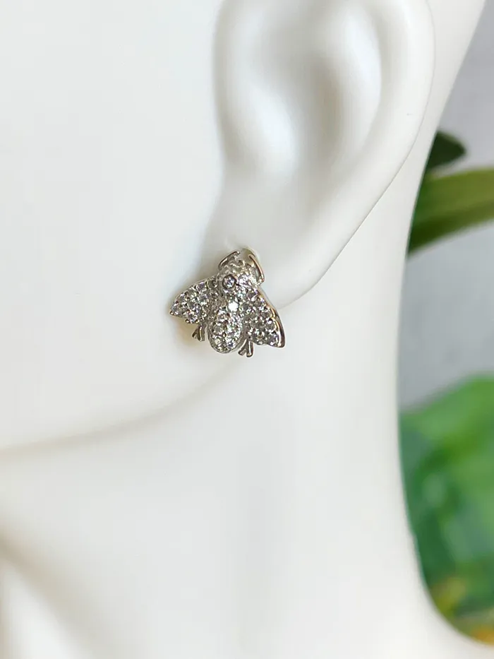 SophiaRene Boutique Earrings Sterling Silver Bee Stud Earrings