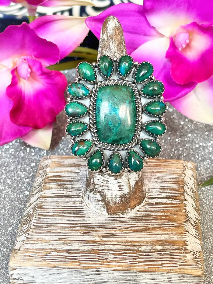 SophiaRene Boutique Rings Sterling Silver Green Jasper Custom Ring