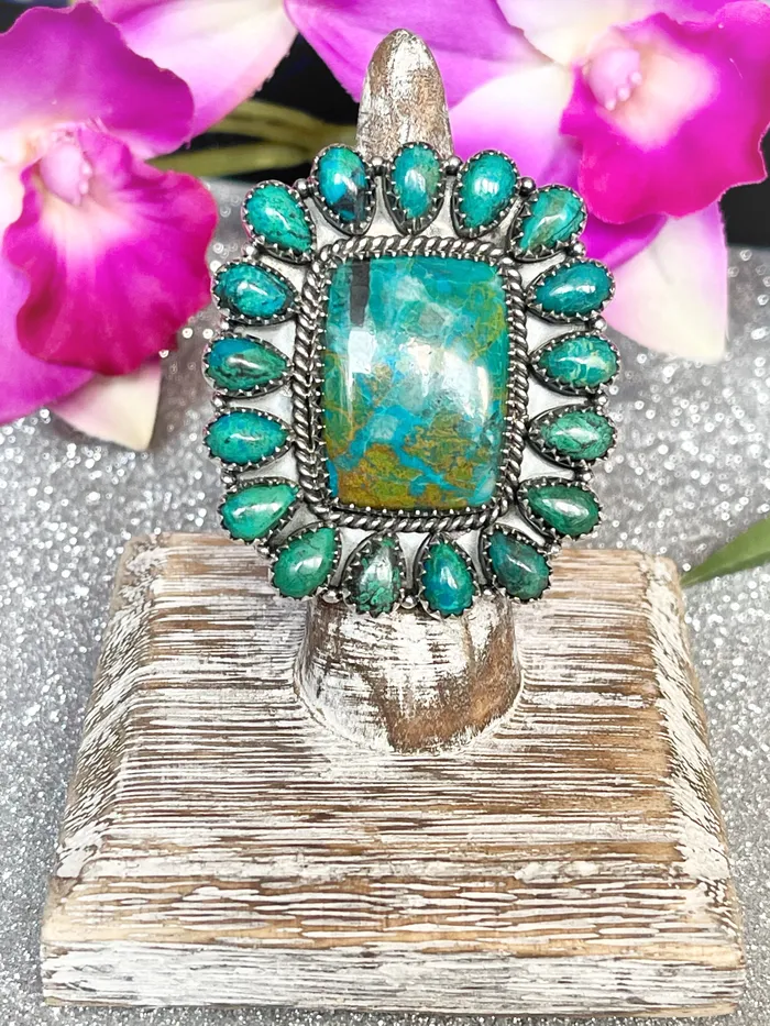 SophiaRene Boutique Rings Sterling Silver Green Jasper Custom Ring SophiaRene Boutique Rings Sterling Silver Green Jasper Custom Ring