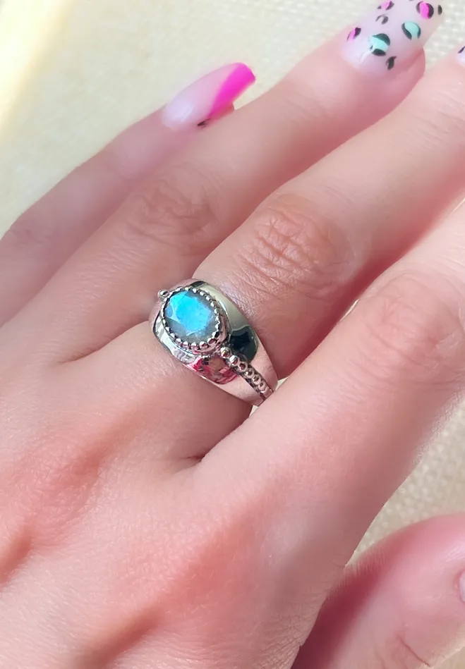 STERLING SILVER ARTISAN GEMSTONE RING Sophiareneboutiquecom Rings