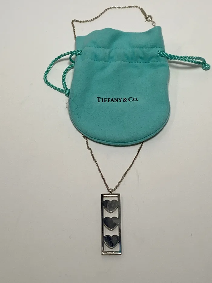 Tiffany Sterling Silver 3 Heart Pendant Necklace Tiffany Necklaces Tiffany Sterling Silver 3 Heart Pendant Necklace Tiffany Necklaces