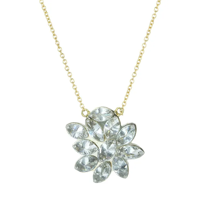 Todd Pownell Necklaces Marquise Diamond Cluster Pendant Necklace