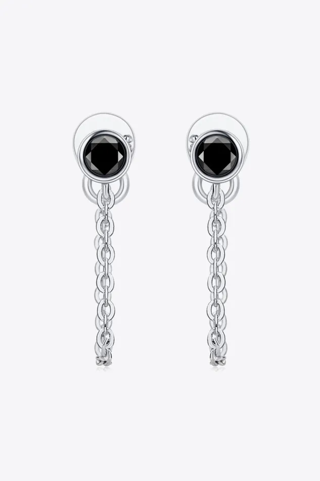 Trendsi Earrings Inlaid Moissanite Chain Earrings