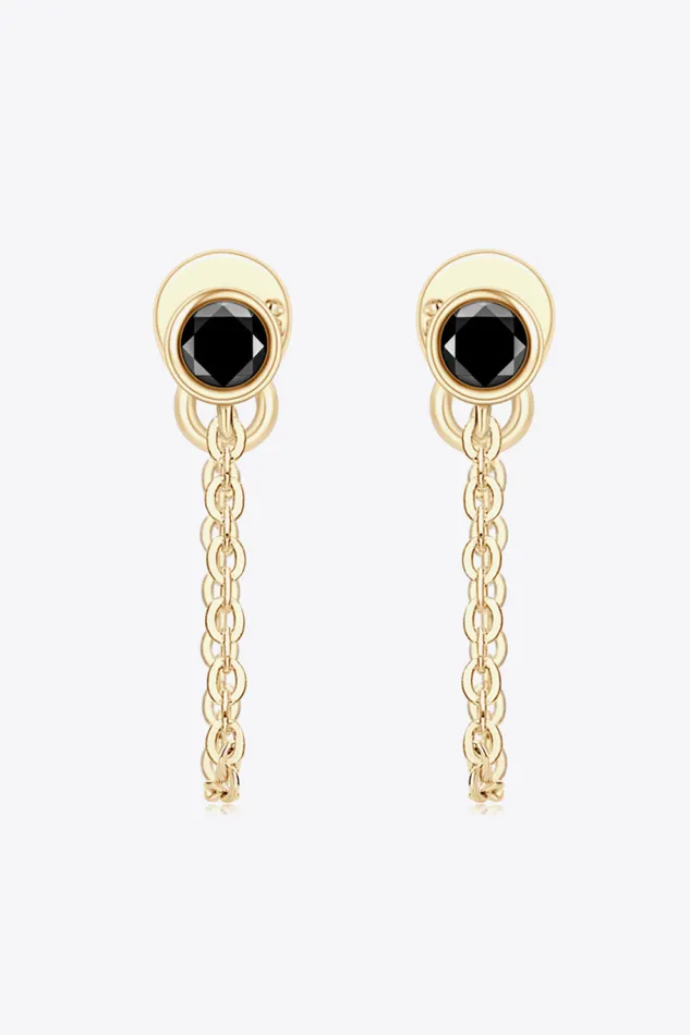 Trendsi Earrings Inlaid Moissanite Chain Earrings
