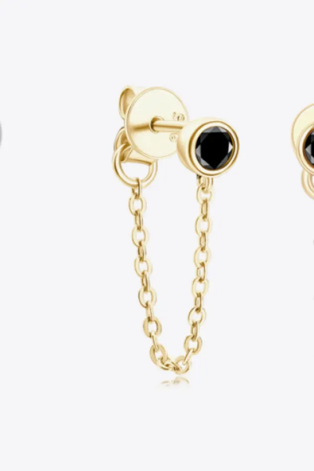 Trendsi Earrings Inlaid Moissanite Chain Earrings