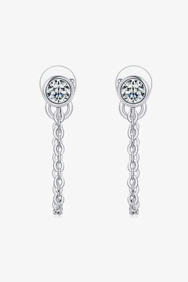 Trendsi Earrings Inlaid Moissanite Chain Earrings