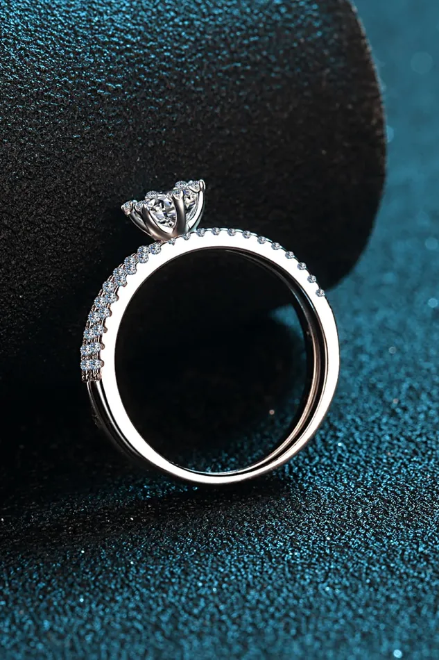 Trendsi Rings Moissanite 925 Sterling Silver Ring Set