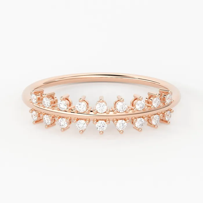 Womens Diamond Wedding Band in 14k Gold Double Row Prong Setting Diamond Wedding Band Unique Anniversary Ring Jalvi Co Rings Womens Diamond Wedding Band in 14k Gold Double Row Prong Setting Diamond Wedding Band Unique Anniversary Ring Jalvi Co Rings