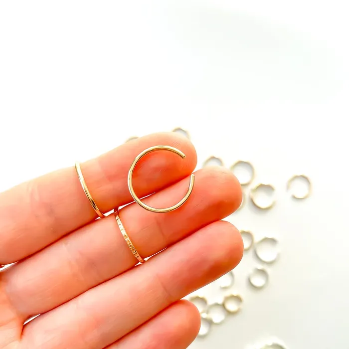 14K Gold Minimalist Toe Ring Hoops By Hand Rings 14K Gold Minimalist Toe Ring Hoops By Hand Rings
