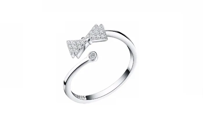 Adjustable size with Crystal Bow Party Ring sparklingselections Rings