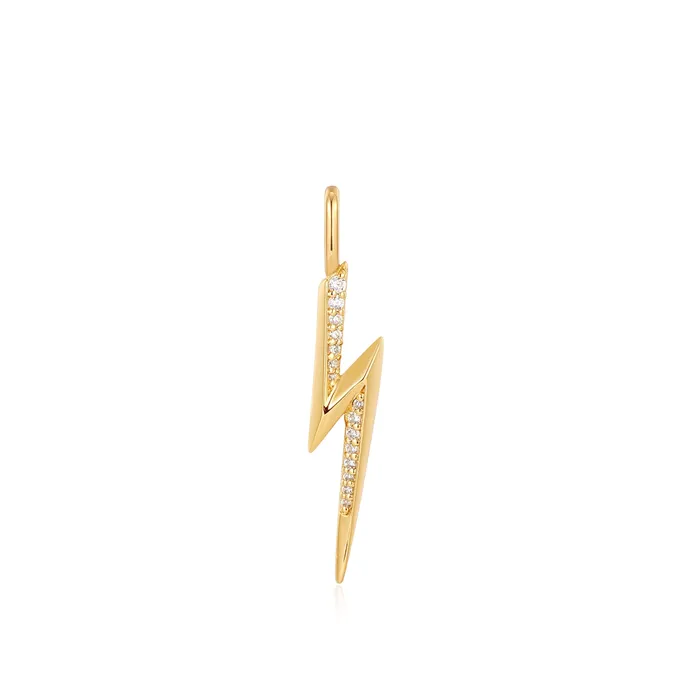 Ania Haie Charm Necklaces Pop Charms Gold Lightning Charm