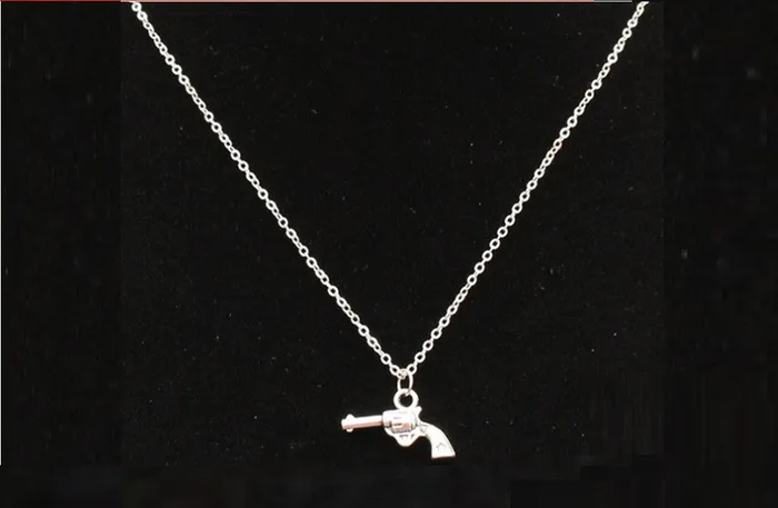 Antique Silver Plated Gun Pendant Steampunk Necklace sparklingselections Necklaces Antique Silver Plated Gun Pendant Steampunk Necklace sparklingselections Necklaces