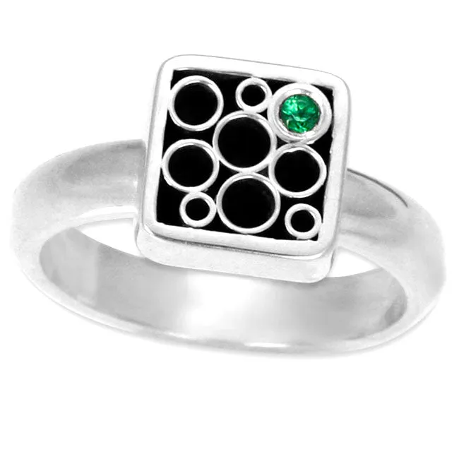 Belle Brooke Rings Belle Brooke Green Tsavorite Square Ring