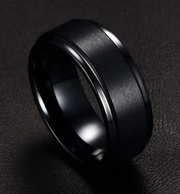 Black Pure Tungsten Carbide WeddingEngagement Ring for Men sparklingselections Rings Black Pure Tungsten Carbide WeddingEngagement Ring for Men sparklingselections Rings
