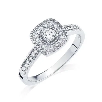 Camelot Bridal Rings Isla 10k White Gold Engagement Ring