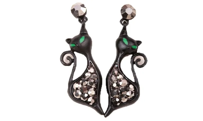 Cat Dangle Earrings Jewelry Halloween Gifts for Women sparklingselections Earrings Cat Dangle Earrings Jewelry Halloween Gifts for Women sparklingselections Earrings