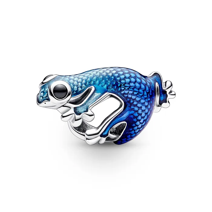 Charm Necklaces Pandora Metallic Blue Gecko Charm