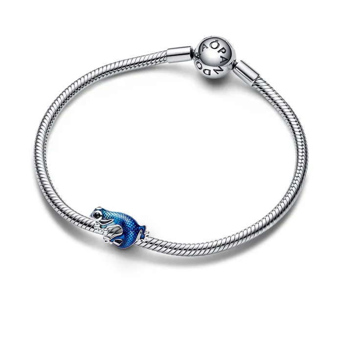 Charm Necklaces Pandora Metallic Blue Gecko Charm