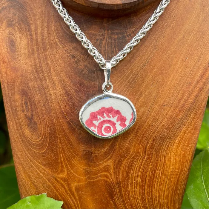 Crimson Sun Sterling Silver Pendant Crucian Gold Necklaces