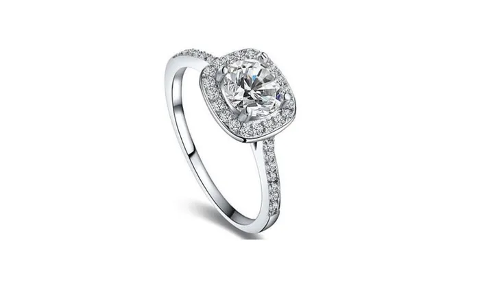 Cubic Zirconia Rhinestone Silver Plated Wedding Rings sparklingselections Rings Cubic Zirconia Rhinestone Silver Plated Wedding Rings sparklingselections Rings