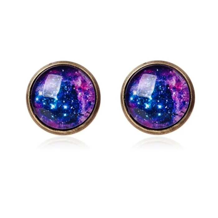 Earrings sparklingselections New Stylish Space Glass Dome Cabochon Earrings Earrings sparklingselections New Stylish Space Glass Dome Cabochon Earrings