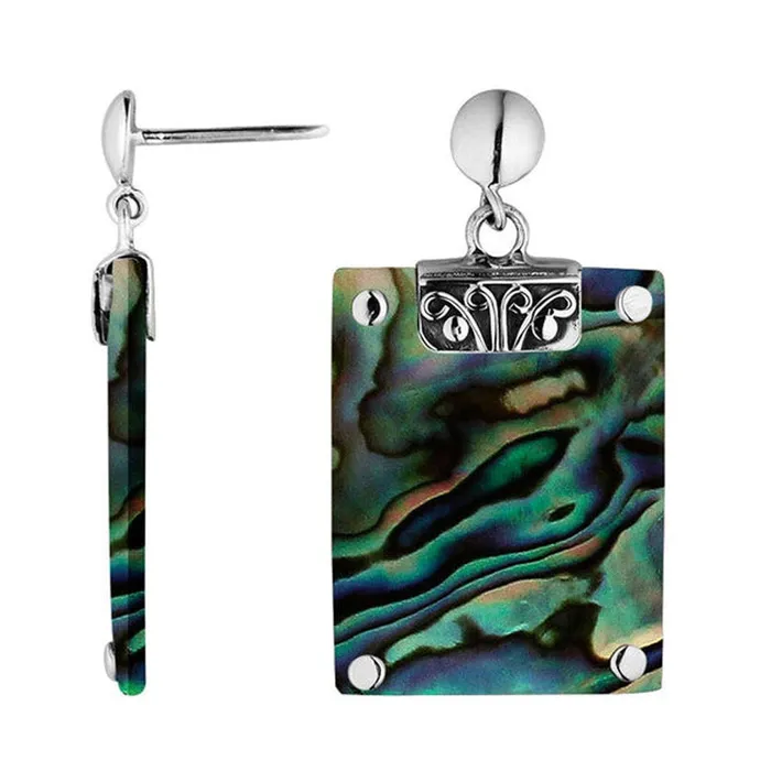 Elisa Ilana Earrings Abalone Shell Post Earrings