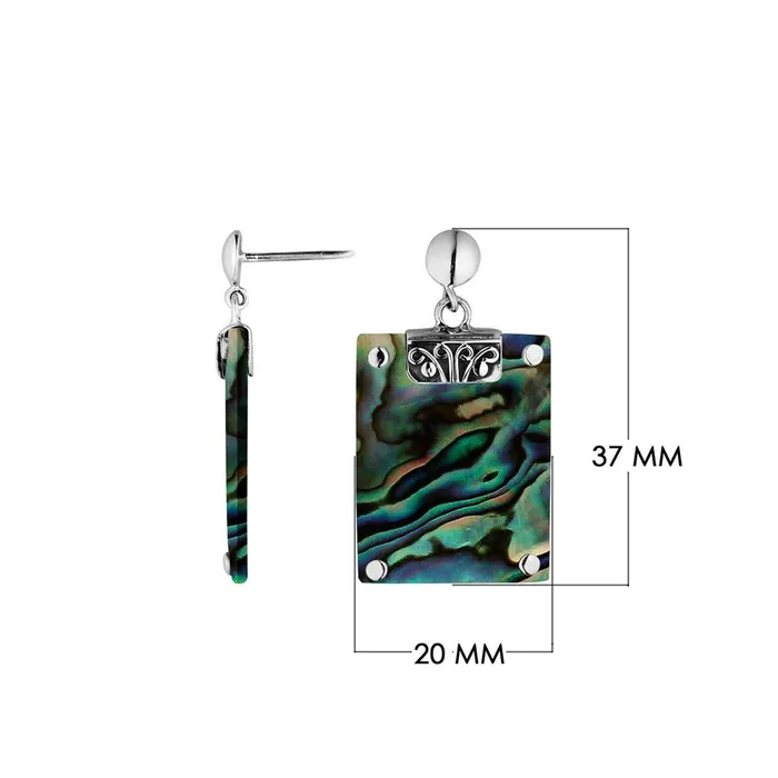 Elisa Ilana Earrings Abalone Shell Post Earrings