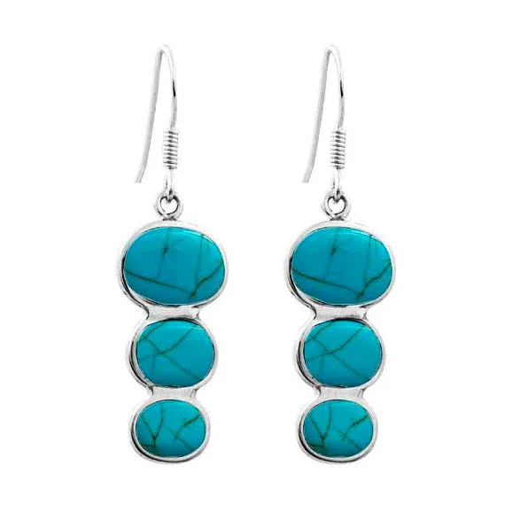 Elisa Ilana Earrings Triple Drop Sterling Silver Earrings