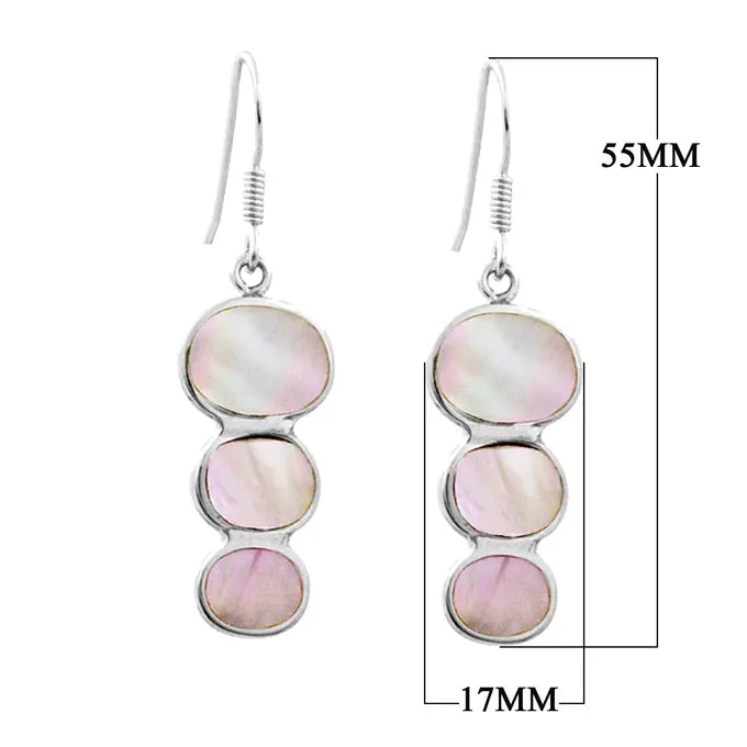 Elisa Ilana Earrings Triple Drop Sterling Silver Earrings