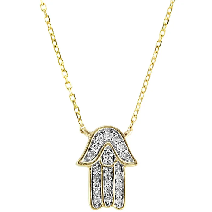 Elisa Ilana Necklaces Hamsa Diamond Necklace341571