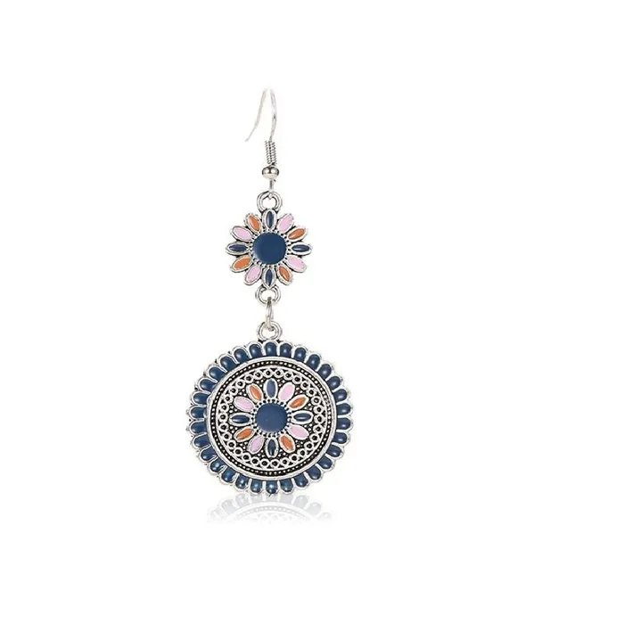 Ethnic Silver Drop Earrings For Women sparklingselections Earrings