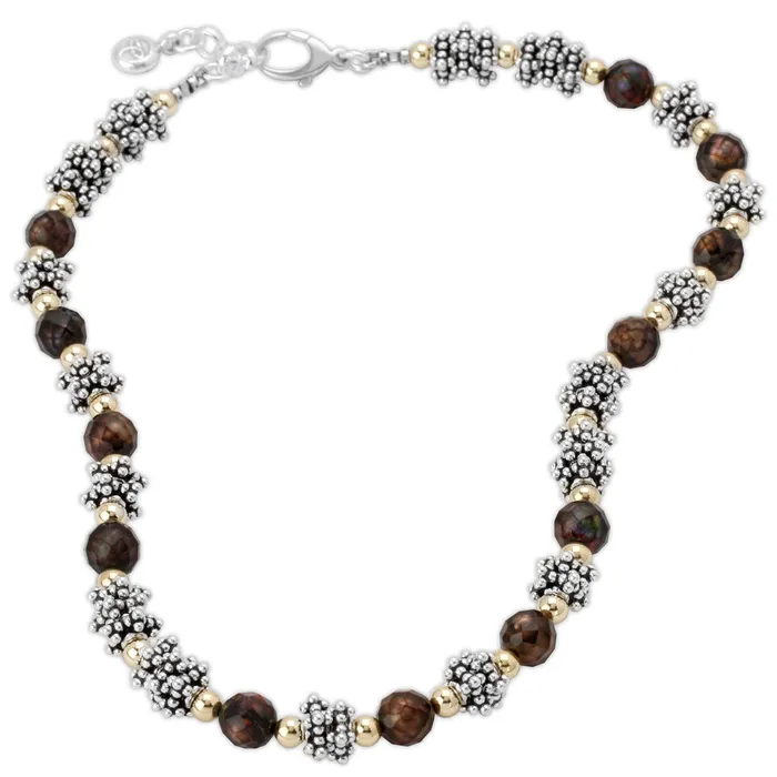 Faceted Chocolate Brown Pearl Necklace341938 Elisa Ilana Necklaces
