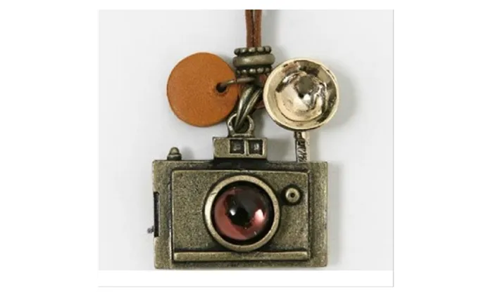Fashion Vintage Leather Chain Camera Pendant Necklace For Women sparklingselections Necklaces Fashion Vintage Leather Chain Camera Pendant Necklace For Women sparklingselections Necklaces