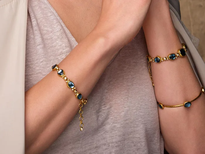 GG GOLD OOAK GURHAN Elements Gold Topaz Stacking Bangle Bracelet 5Stone Bracelets GG GOLD OOAK GURHAN Elements Gold Topaz Stacking Bangle Bracelet 5Stone Bracelets