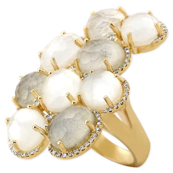 Mother of Pearl Moonstone Ring342295 Elisa Ilana Rings