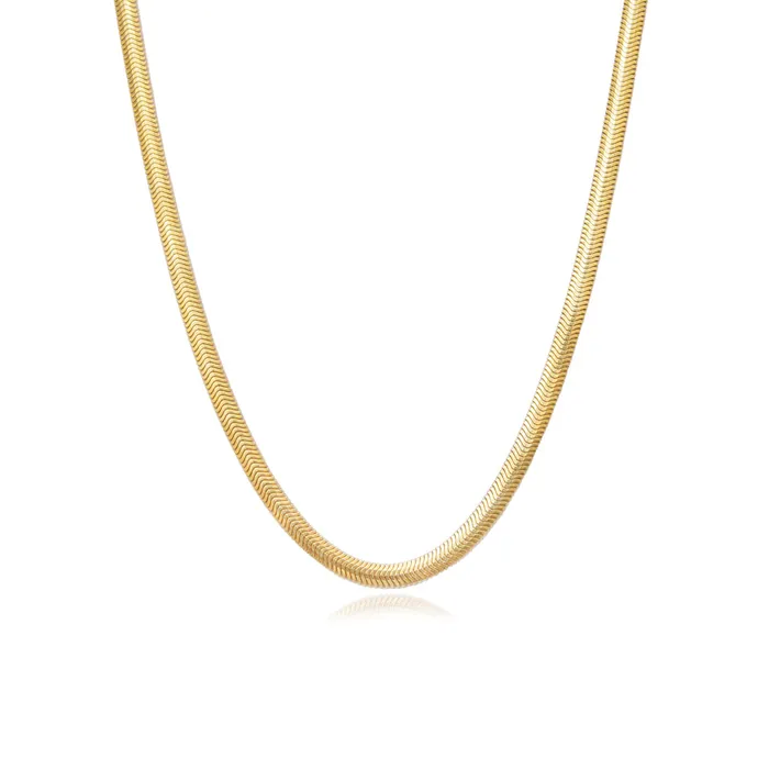 Necklaces Alev Collection Gold Snake Necklace