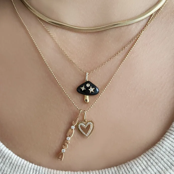 Necklaces Alev Collection Gold Snake Necklace