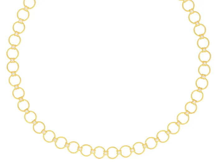 Necklaces GG GOLD NEW GURHAN Geo Gold Diamond Link Short Necklace 85mm Round Necklaces GG GOLD NEW GURHAN Geo Gold Diamond Link Short Necklace 85mm Round