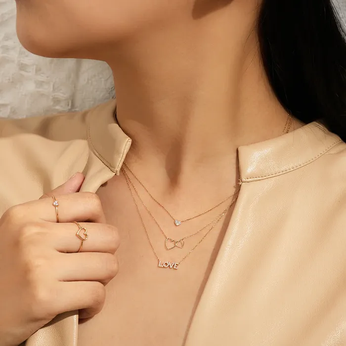 Necklaces JULLIETTE Interlocked Hearts Necklace Aurelie Gi Necklaces JULLIETTE Interlocked Hearts Necklace Aurelie Gi