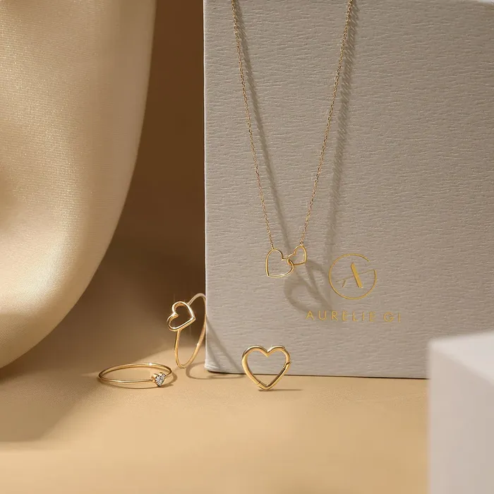 Necklaces JULLIETTE Interlocked Hearts Necklace Aurelie Gi Necklaces JULLIETTE Interlocked Hearts Necklace Aurelie Gi