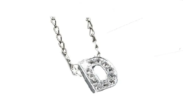 Necklaces Letter D Crystal Pendant Necklace For Women sparklingselections