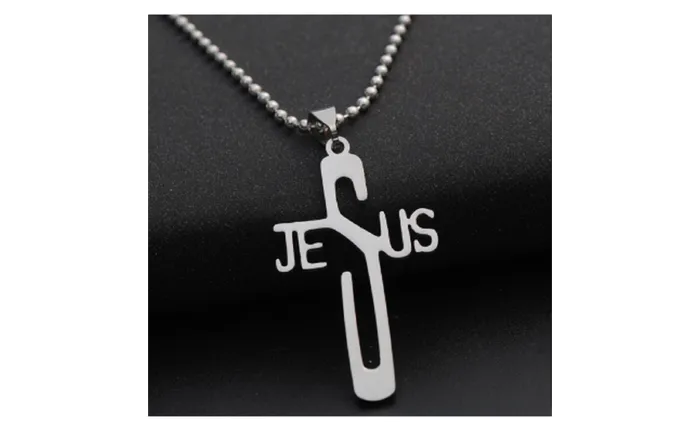 Necklaces sparklingselections Jesus Cross Stainless Steel Pendant Necklace