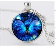 Necklaces sparklingselections Round Blue Butterfly Pendant Necklace For Women Necklaces sparklingselections Round Blue Butterfly Pendant Necklace For Women