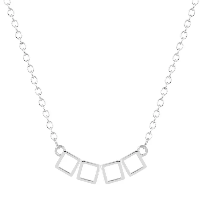 Necklaces Strange 4 Tiny Square Charm Pendant Necklace for Women sparklingselections Necklaces Strange 4 Tiny Square Charm Pendant Necklace for Women sparklingselections
