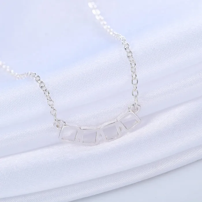 Necklaces Strange 4 Tiny Square Charm Pendant Necklace for Women sparklingselections Necklaces Strange 4 Tiny Square Charm Pendant Necklace for Women sparklingselections