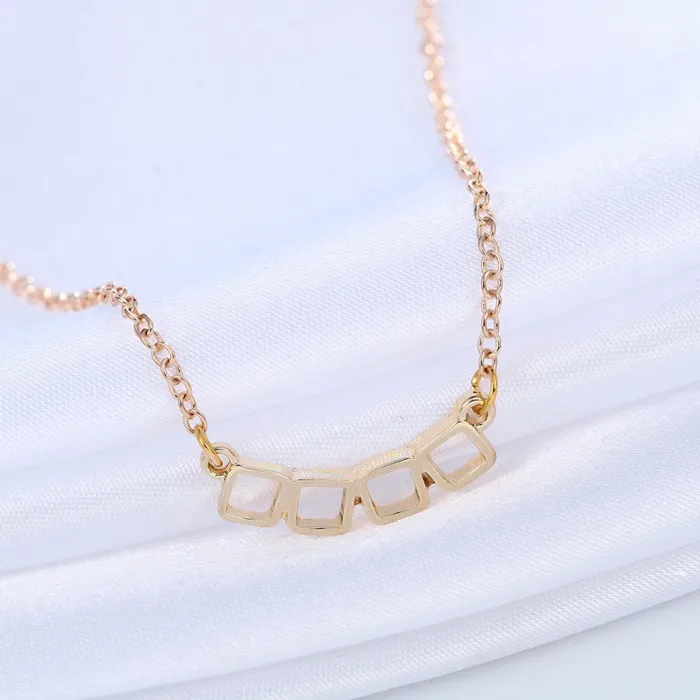 Necklaces Strange 4 Tiny Square Charm Pendant Necklace for Women sparklingselections Necklaces Strange 4 Tiny Square Charm Pendant Necklace for Women sparklingselections