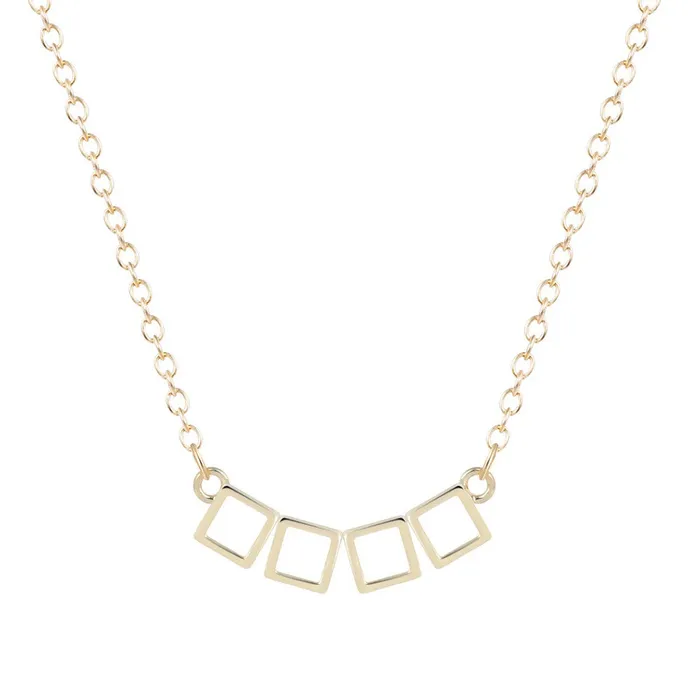 Necklaces Strange 4 Tiny Square Charm Pendant Necklace for Women sparklingselections Necklaces Strange 4 Tiny Square Charm Pendant Necklace for Women sparklingselections