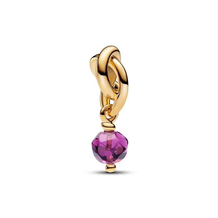 Pandora Charm Necklaces Pandora February Faceted Purple Eternity Circle Dangle Charm Pandora Charm Necklaces Pandora February Faceted Purple Eternity Circle Dangle Charm